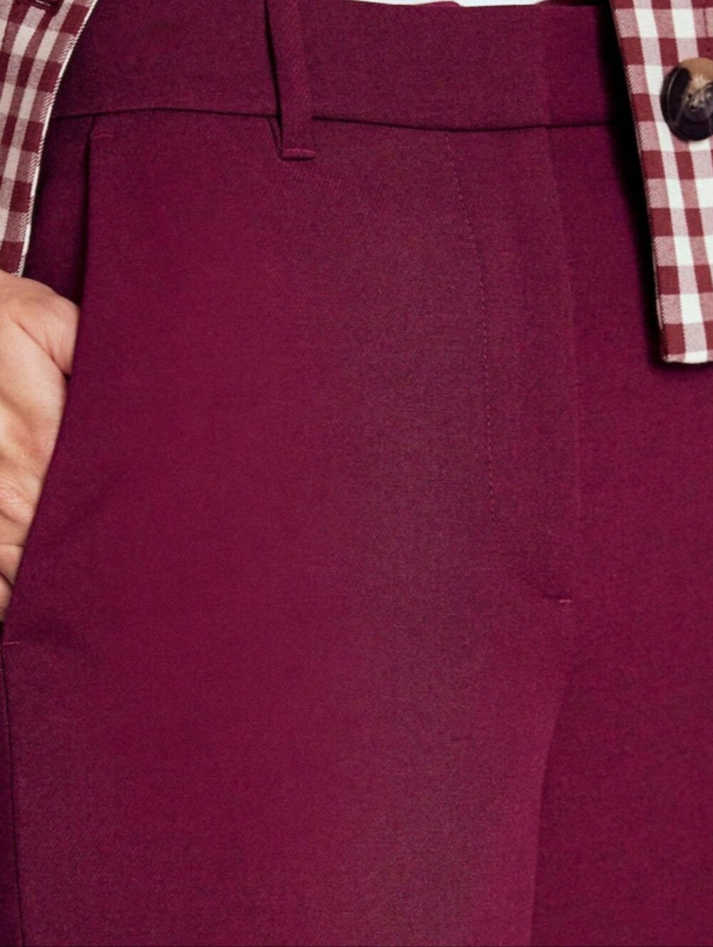 Boden Belgravia Tailored Trousers Plum - 12 - Picture 3 of 8